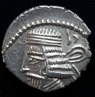 Parthia Ar Drachm Volagases I 51 - 78 Ad King Head I.  Arsakes I Std R. photo
