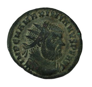 Maximianus Herculius Ae Antoninianus 286 - 310 Ad Roman Empire Bronze Coin Ch Vf photo