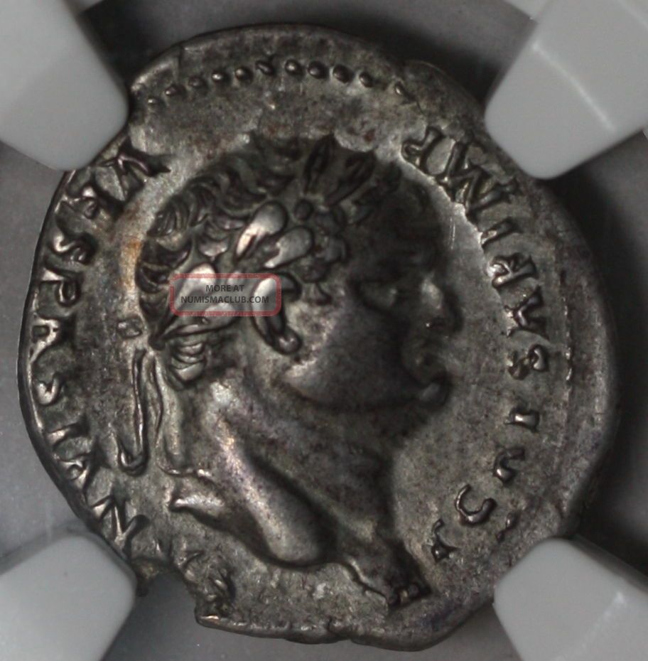 Ngc Ch Vf Titus Caesar Denarius Mars (ex Empire) Ancient Coin