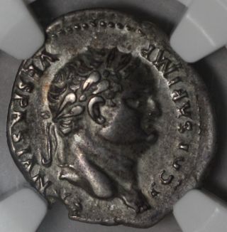 Ngc Ch Vf Titus Caesar Denarius Mars (ex Empire) Ancient Coin photo