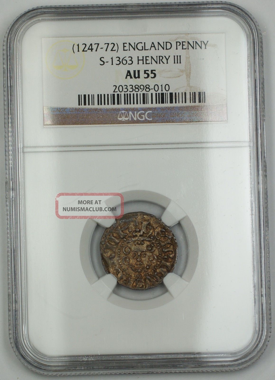 1247 - 72 England Long Cross Penny Silver Coin S - 1363 Henry Iii Ngc Au - 55 Akr Coins: Medieval photo