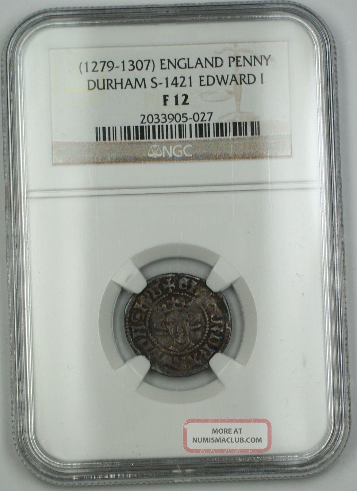1279 - 1307 England Long Cross Penny Coin Durham S - 1421 Edward I Ngc F - 12 Akr Coins: Medieval photo