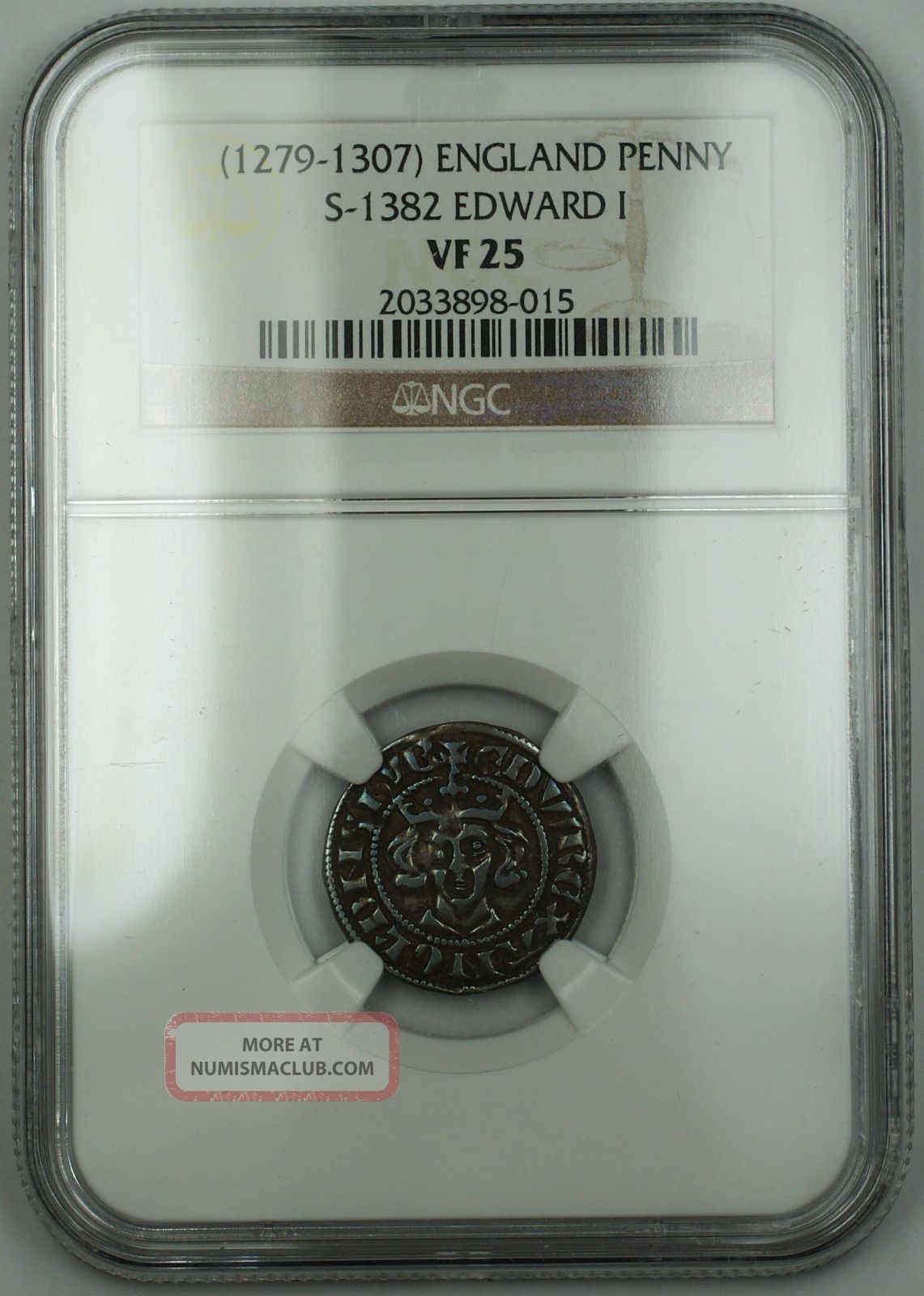 1279 - 1307 England Long Cross Penny Silver Coin S - 1382 Edward I Ngc Vf - 25 Akr Coins: Medieval photo