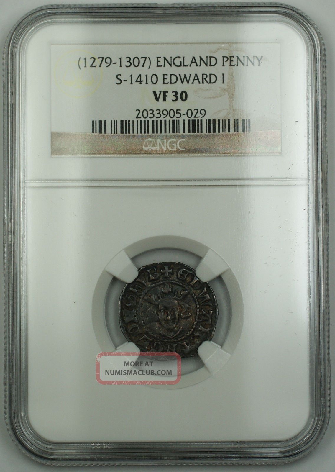 1279 - 1307 England Long Cross Penny Silver Coin S - 1410 Edward I Ngc Vf - 30 Akr Coins: Medieval photo