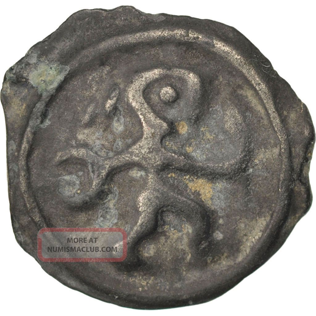 [ 65951] Rèmes (région De Reims),  Potin Au Guerrier Courant,  Delestrée. . . Coins: Medieval photo