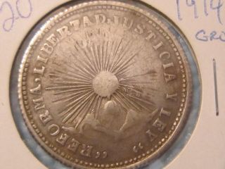 2 Pesos Mexico Revolution 1914 photo
