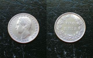 Portugal / 1889 - 100 Reis / D.  Luis I / Silver Coin photo