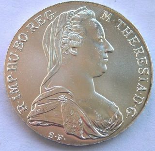 Austria 1780 (2013) Maria Theresia Taler Silver Coin,  Unc photo