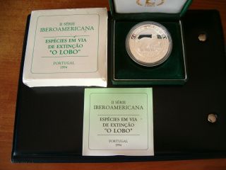 Portugal / 1000 Escudos - O Lobo / Silver Coin Proof / 1994 photo