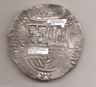 4 Reales Felipe Ii Inedita 1590 Toledo Muy Rara Moneda Macuquina No Catalogada photo