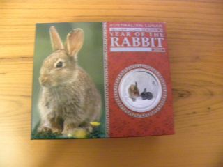 2011 Australia $1 Lunar Series Ii - Year Of The Rabbit 1 Oz Silver Colored Edition photo