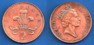 Great Britain 2 Pence 1996 United Kingdom Uk Queen Pences Paypal Skrill photo