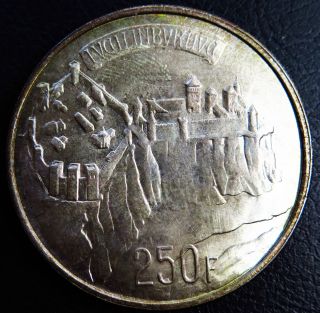 1963 - Luxemburg - 250 Francs - Silver Crown - Patina - Mellenium photo