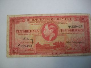 Bermuda - Ten Shillings - 1937 - King George Vi Scarce - photo
