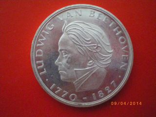 Germany - Federal Republic 5 Mark,  1970,  200th Anniversary - Birth Of Ludwig. . . photo