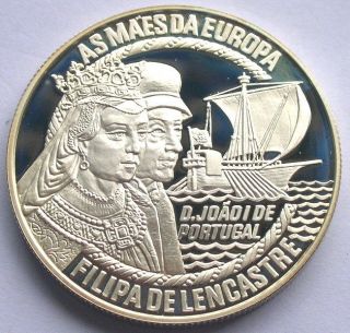 Portugal 1998 Filipa De Lencastre 50 Euro Silver Coin,  Proof photo