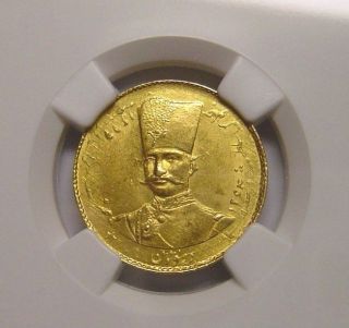 2 Toman Ah1299 Gold Ngc Ms63 Top Grade Scarce Coin photo