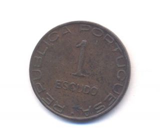 1 Escudo 1945 Mozambique Portugal Coin photo