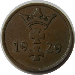 Elf Danzig City Poland 1 Pfennig 1929 photo