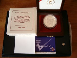 Portugal / 1000 Escudos - Sta Casa Misericordia / Silver Coin Proof / 1998 photo