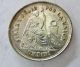 Well Struck 1866 Yb Bu Republica Peruana One Dinero Silver Coin South America photo 1