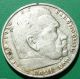 German Silver Coin 5 Rm 1935 J Big Eagle Nazi Coin Germany photo 1