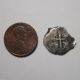 1749 1 Real Silver Cob Coin,  Lima,  South America Shipwreck Treasure South America photo 2