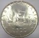 1966 Italy 500 Lire Columbus Ship Silver Coin Unc Italy, San Marino, Vatican photo 1