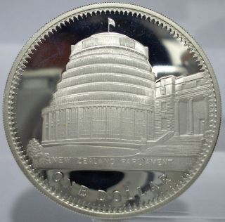 Zealand 1978 Proof Dollars Parliament Large Silver Coin Bu photo