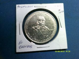 Portugal 50 Escudos Silver Coin 1969 Km599 Unc. photo