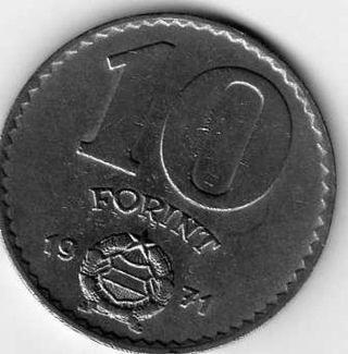 Hungary 1971 10 Forint Hungarian Coin Communism photo