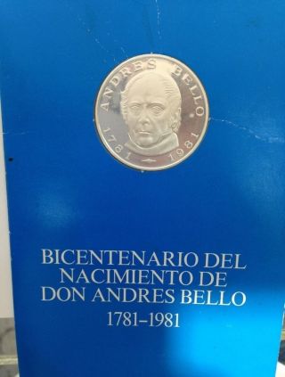 Venezuela 100 Bolivares,  1981,  200th Anniversary - Birth Of Andres Bello photo