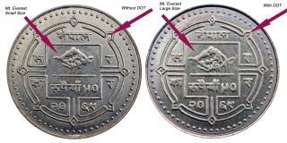 Nepal:two Die Varieties In International Year Of Co - Operative Commemorative Coin photo