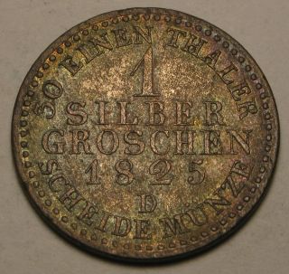 Prussia (german State) 1 Groschen 1825 D - Silver - Friedrich Wilhelm Iii.  - Vf photo