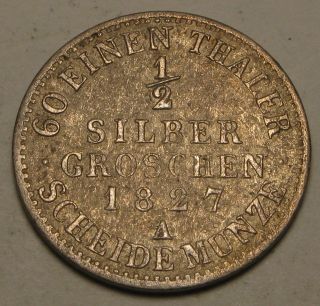 Prussia (german State) 1/2 Groschen 1827 A - Silver - Friedrich Wilhelm Iii. photo