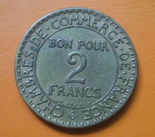 Bon Pour 2 Francs 1926 France Scarce photo