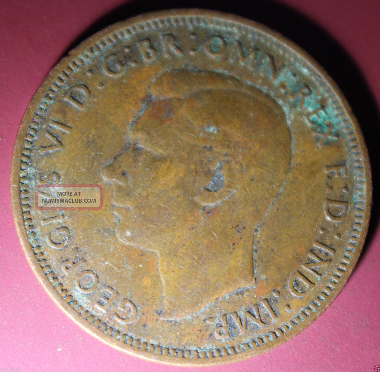 1943 Great Britain Half Penny