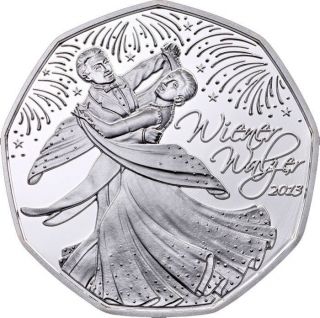 Ek // 5 Euro Silver Coin Austria 2013 Viennese Waltz photo