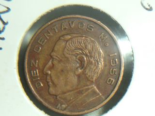 Mexico 10 Centavos,  1956 - Coin - Great Detail And Color photo