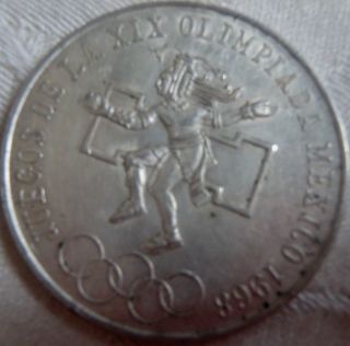 Mexico Silver Olympic Coin 25 Pesos 1968 photo