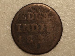 1824 Netherland Indies 1/4 Stuiver,  World Coin photo