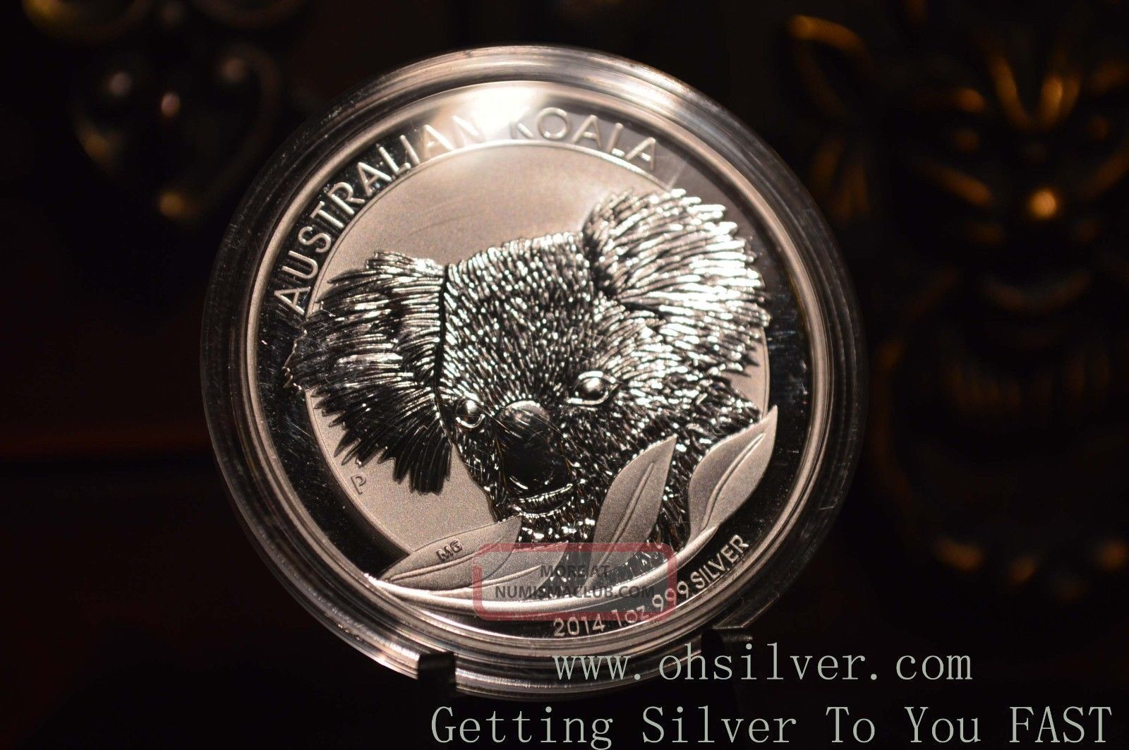 1 Oz Silver Coin Bu 2014 Australian Koala Coin.  999 Fine Silver From Perth Australia photo