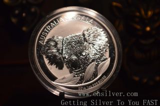1 Oz Silver Coin Bu 2014 Australian Koala Coin.  999 Fine Silver From Perth photo