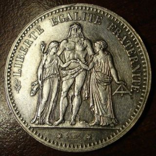 1875 France 5 Francs Hercule A photo