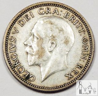 1934 Great Britain Very Fine Vf One Shilling 50% Silver.  0909 Asw B48 photo
