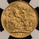 1915 S Australia Sovereign Gold Coin Sydney Mark Ngc Certified Ms62 Coins: World photo 2