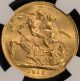 1913 Great Britain Sovereign Gold Coin Ngc Certified Ms 63 UK (Great Britain) photo 2