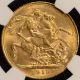 1918 - I India - British Gold Sovereign Ngc Ms63 India photo 2