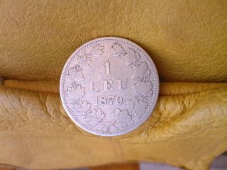 1 Leu 1870 Silver Medalic Rotation (revers 0 Degrees Face To Avers) Mega Rare photo
