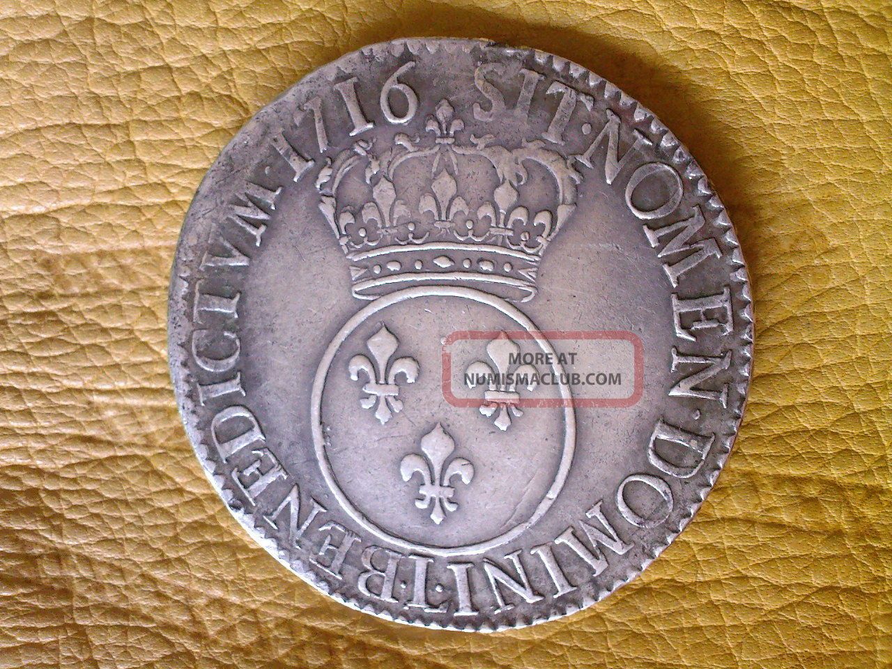 France 1716 - 1 Ecu - Silver,  41mm,  30.  30g,  Good Rare Europe photo